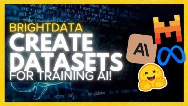 Bright Data: Create datasets for training AI, various logos.