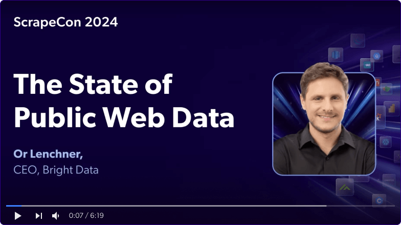 ScrapeCon 2024, The State of Public Web Data.
